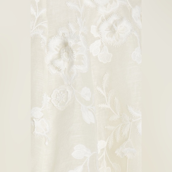 Zimmermann Postcard Floral-Appliqued Linen-Silk Full Mini Skirt Size Zimm 1 - Picture 11 of 16